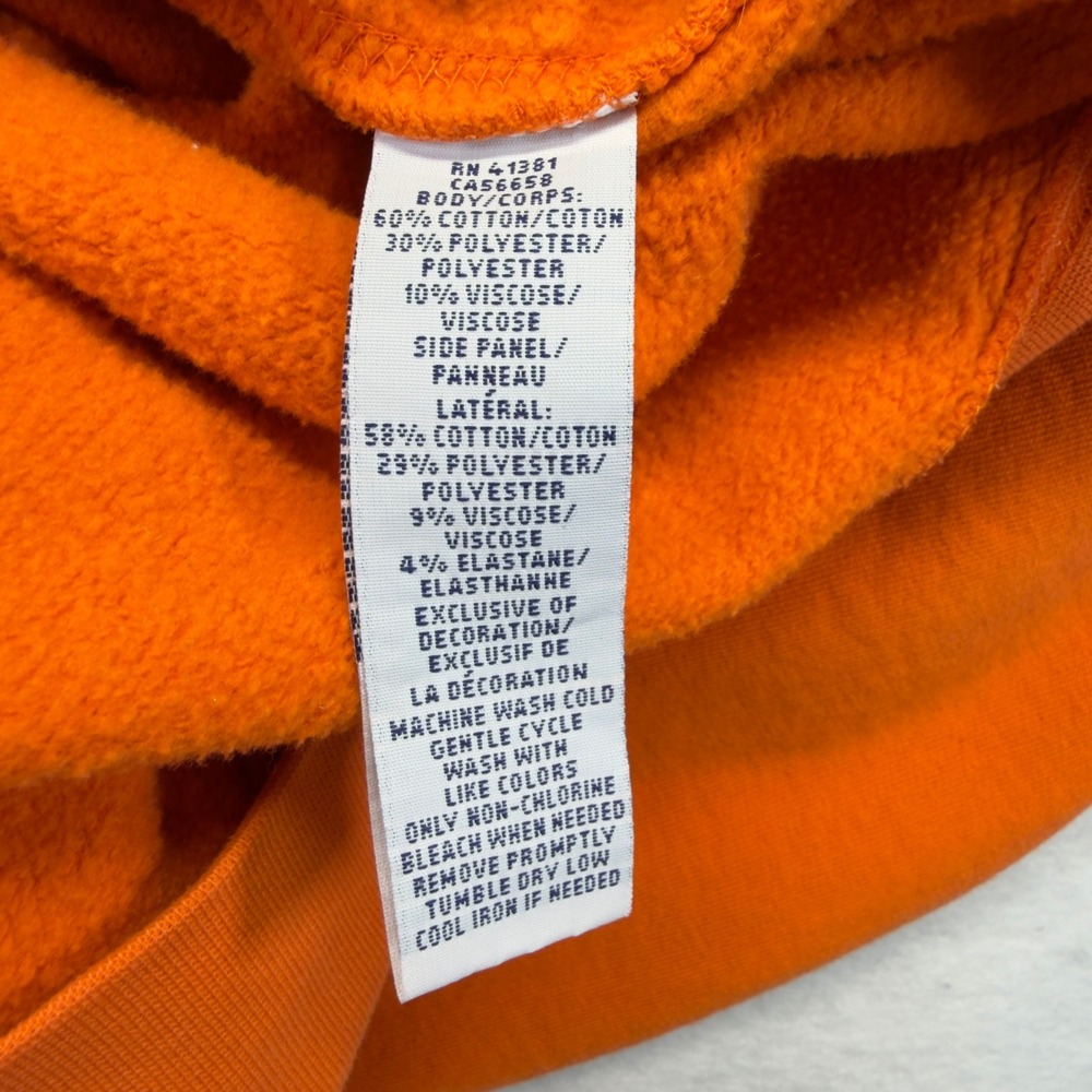 Polo Ralph Lauren Sweatshirt Mens L Orange Yellow Pony Fleece V Stitch - Picture 8 of 8